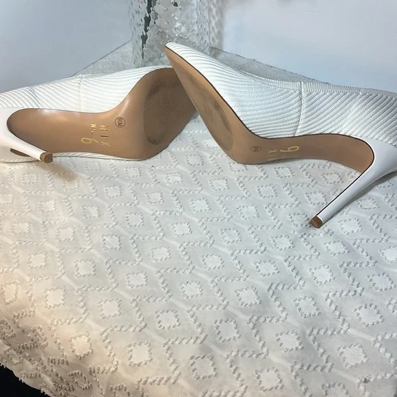 Mix No. 6 White Stretch Knit/Webbing Women Size 9 1/2 - Picture 5 of 6